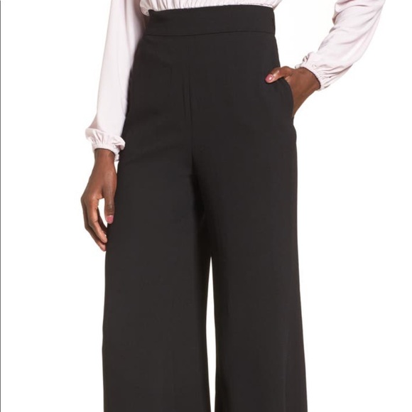 Leith Pants - Leith Wide-Leg Black Trousers